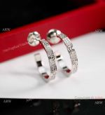 TOP Replica Cartier Love Earrings Women S925 Ear Clips Diamond-set